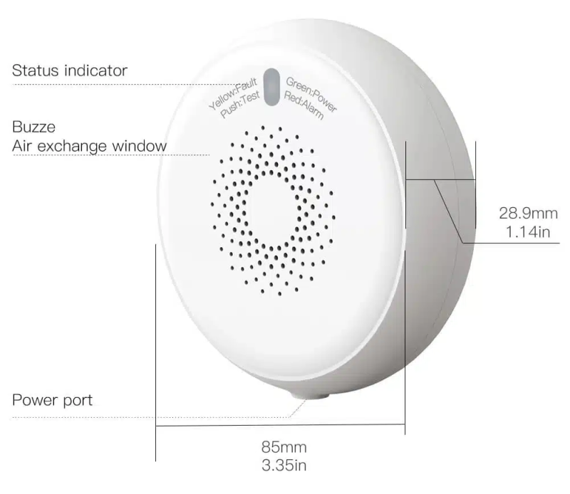 سنسور گاز zigbee